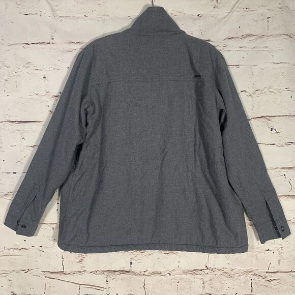 Ascend Gray Button Jacket Sherpa Lined Casual Outdoor Fall Coat Size Large - Picture 2 of 8